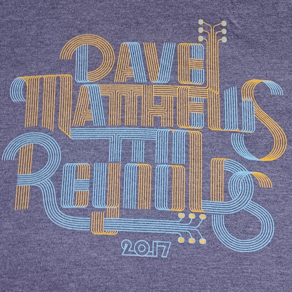 2017 Dave Matthers Band Tour Shirt Concert Tee Tim Reynolds